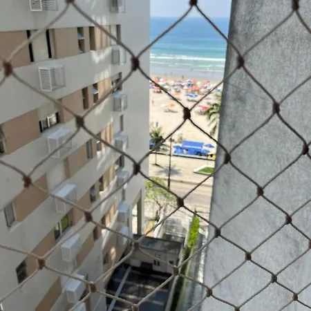 Apartamento Na Rua Da Praia Com Vista Para O Mar Guaruja Exterior photo