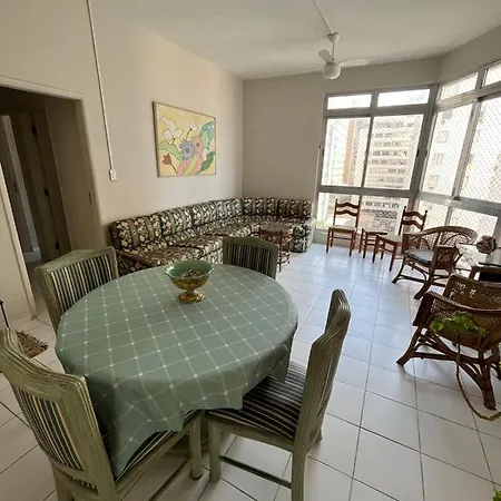Apartamento Na Rua Da Praia Com Vista Para O Mar Guaruja Exterior photo